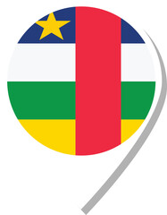 Central African flag check-in icon.