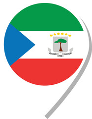 Equatorial Guinea flag check-in icon.