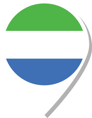 Sierra Leone flag check-in icon.