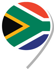 South Africa flag check-in icon.