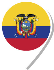 Ecuador flag check-in icon.