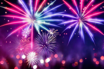 Fototapeta premium Gorgeous fireworks display