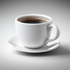 white coffee cup, generative ai.