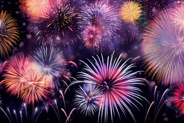 Fototapeta premium Gorgeous fireworks display