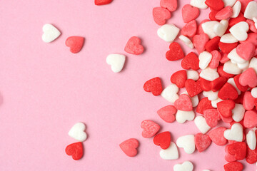 Valentine's Hearts Abstract Pink Background. Valentine's Day