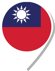 Taiwan flag check-in icon.