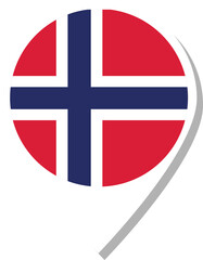 Norway flag check-in icon.
