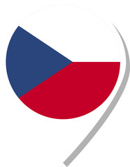 Czech flag check-in icon.