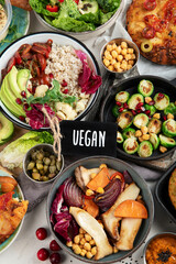 Vegetarian and various vegan dishes