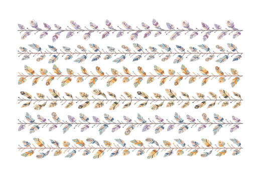 Seamless Vector Feather Border