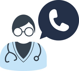 isolated doctor icon medical flat icons elements