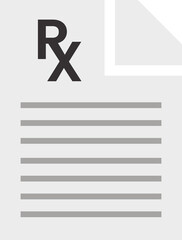 medical rx flat icons elements - obrazy, fototapety, plakaty