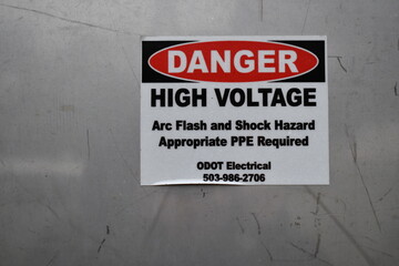 Obraz premium high voltage sign