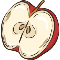 illustration of sliced apple