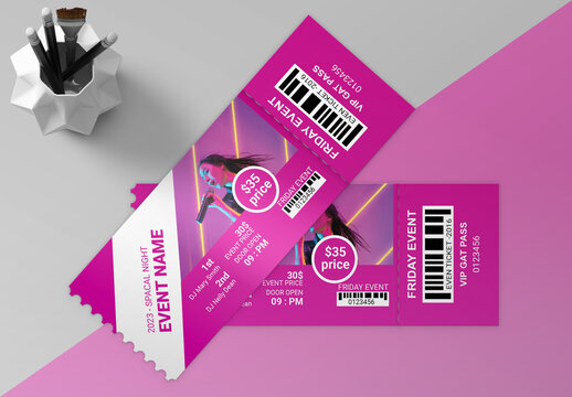 Friday Party Event Ticket Design