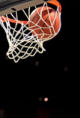 Fototapeta na wymiar basketball hoop and ball