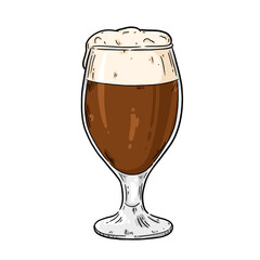 glass of brown beer or ale