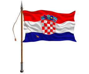 National flag  of Croatia. Background  with flag  of Croatia