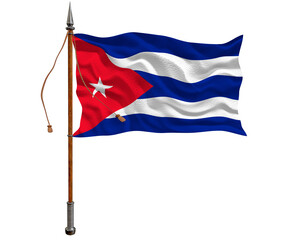 National flag  of Cuba. Background  with flag  of Cuba