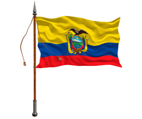 National flag  of Ecuador. Background  with flag  of Ecuador