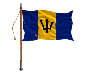 National flag of Barbados.. Background  with flag of Barbados.