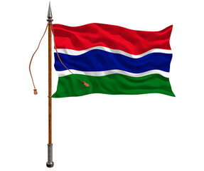 National flag of Gambia. Background  with flag  of Gambia.