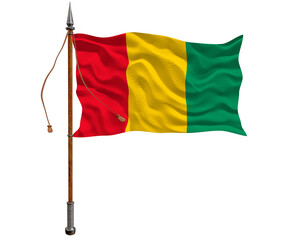 National flag of Guinea. Background  with flag  of Guinea