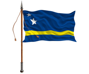 National flag of Kuracao. Background  with flag of Kuracao.