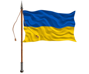 National Flag of Ukraine. Background  with flag  of Ukraine