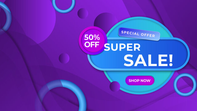 Flash discount sale banner banner with creative minimal concept for advertising and marketing ads. Colorful discount sale podium. Special offer composition.