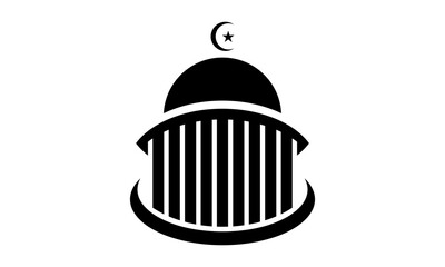 the mosque building icon logo vector