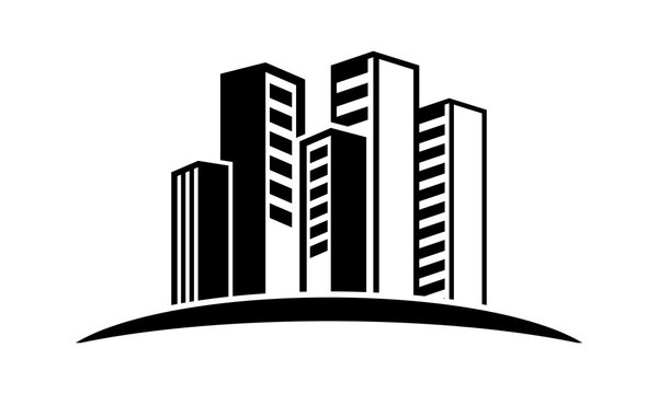 town skyscraper building logo