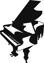 Black Grand Piano Instrument Music