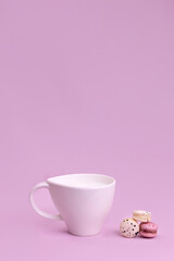 White cup of milk and cookies