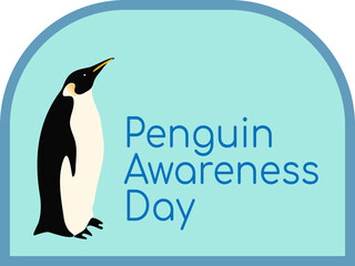 National Penguin Day vector. Good for national penguin day celebration. flat design. flyer design. flat illustration.