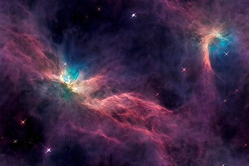Obraz na płótnie Canvas space galaxy, nebula in outer space, planets and stars