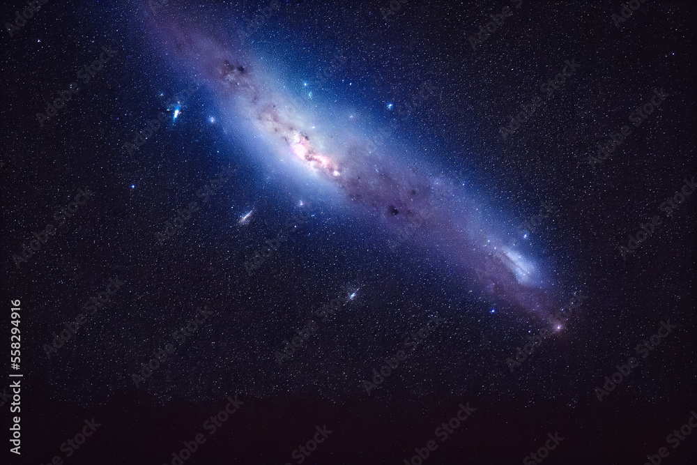 Wall mural galaxy with stars and space dust in the universe. space nebula.
