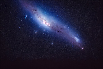 Galaxy with stars and space dust in the universe. Space nebula.