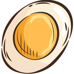 Boiled egg PNG Clipart Illustration