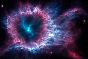 Space nebula in galaxy or universe as wallpaper background