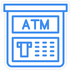 Atm Machine Icon Style