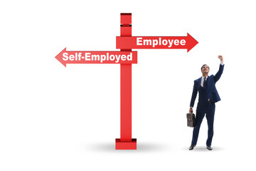 Concept of choosing self-employed versus employment