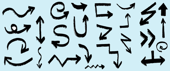 hand drawn arrows vector illustration