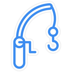 Fishing Rod Icon Style