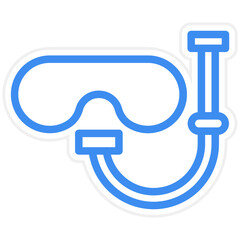 Diving Mask Icon Style