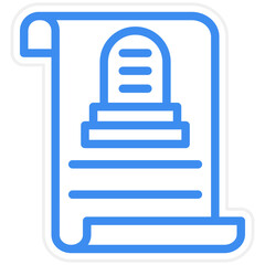 Death Certificate Icon Style