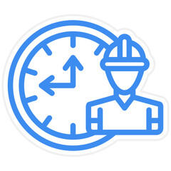 Obraz premium Working Hours Icon Style