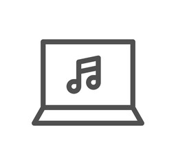 Music and controls related icon outline and linear vector.