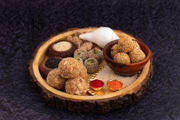 Harvest Festival Is Celebrated As Makar Sankranti, Lohri, Uttarayan, Maghi, Poush Sankranthi, Magh Bihu With Sesame Sweet viz. Tilgul, Til Mithai, Gajak, Chikki, Tilkut, Patang, Firki And Peanuts