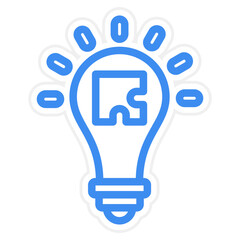 Fototapeta premium Solution Icon Style